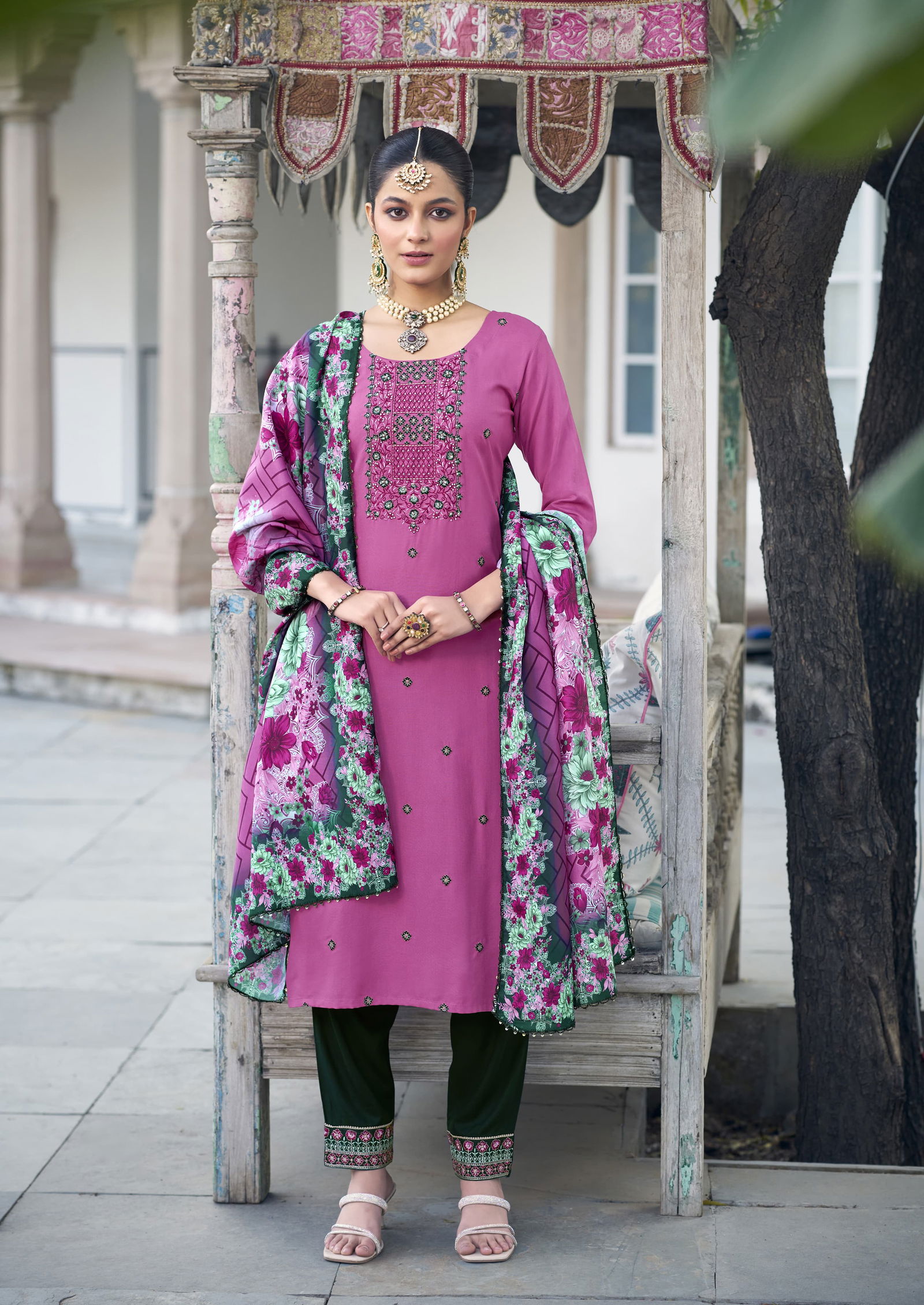 Latika Vol 2 By Karissa Rayon Designer Kurti With Bottom Dupatta Suppliers In India